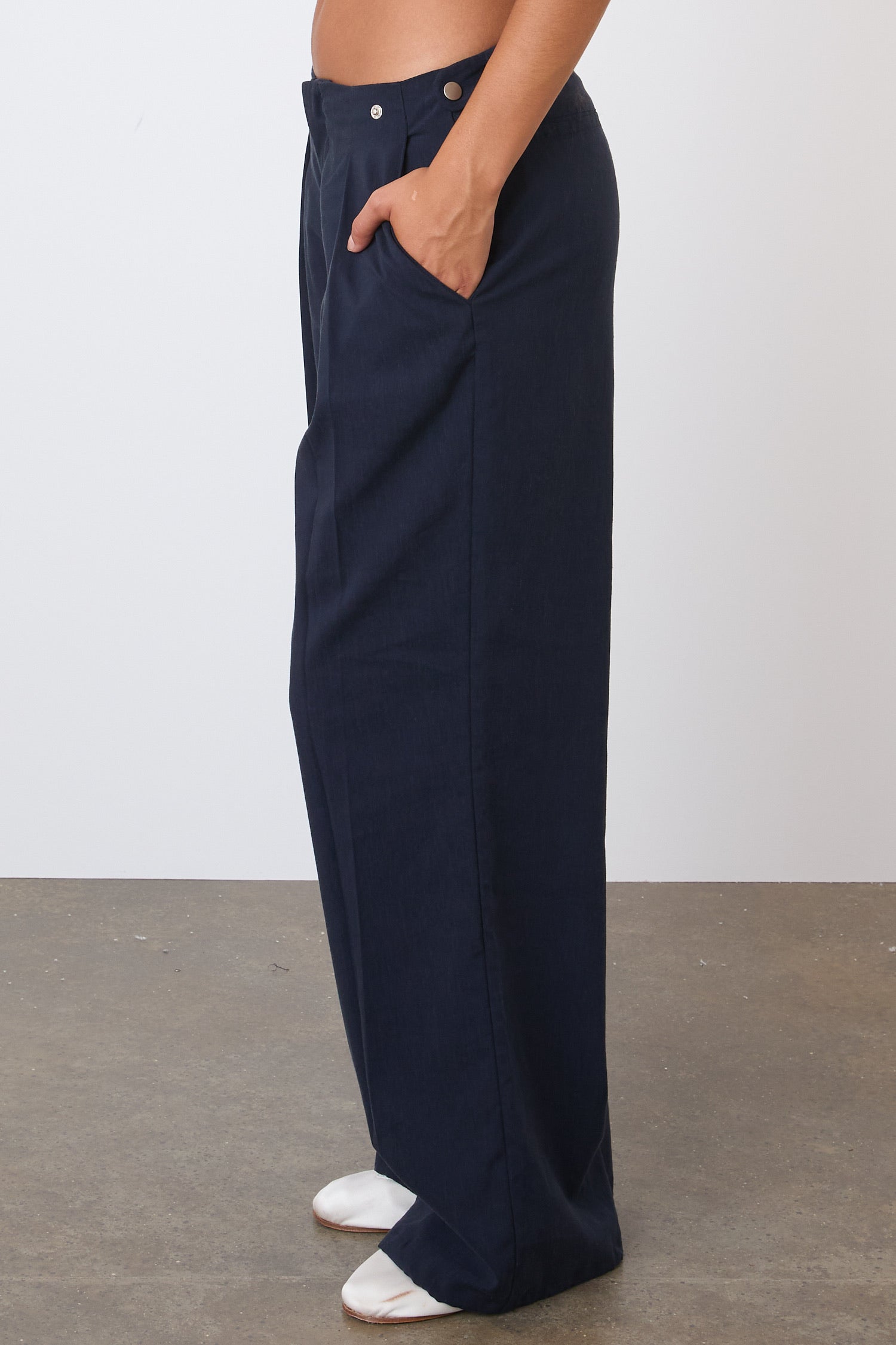 The Lola Drawcord Trousers, Navy