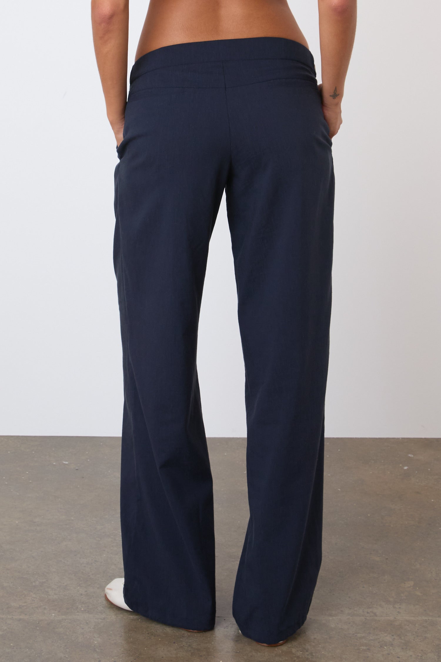 The Lola Drawcord Trousers, Navy