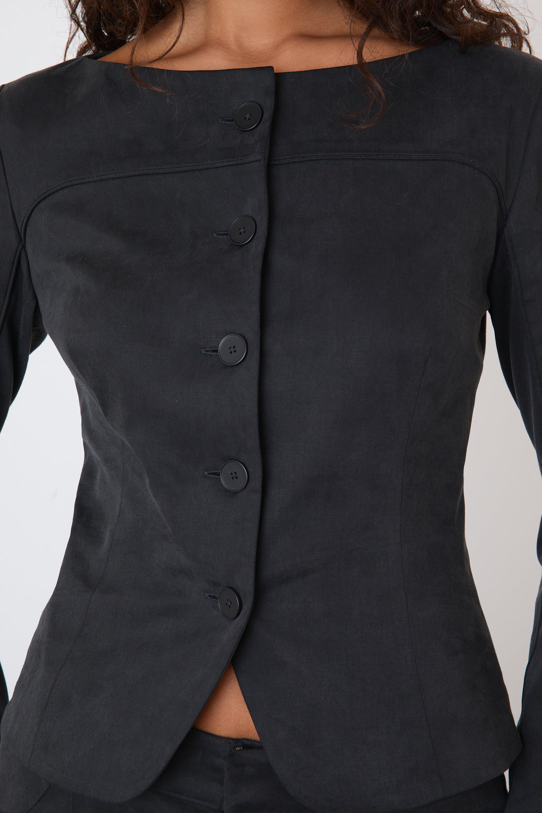 The Bardot Top, Onyx