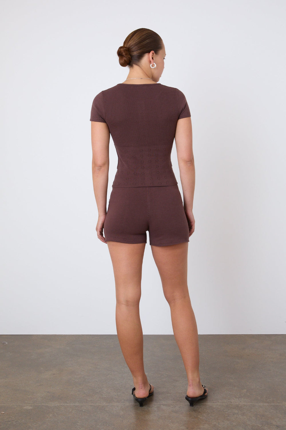 The Marie Knit Shorts, Chocolate