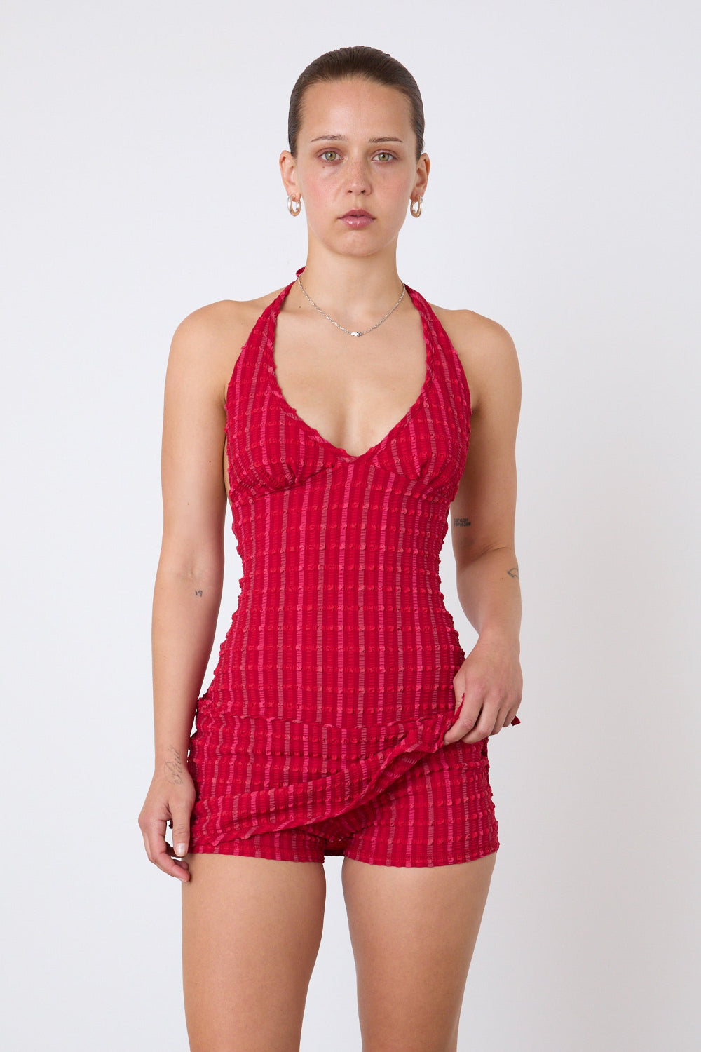 The Cindy Halter Skort Dress, Lipstick