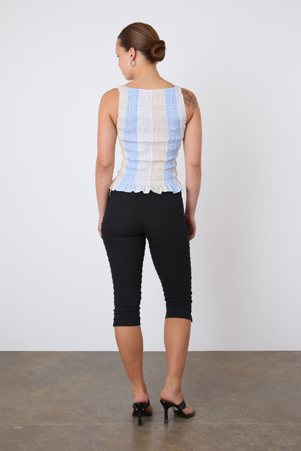 The Deba Stripe Top, Sea Glass