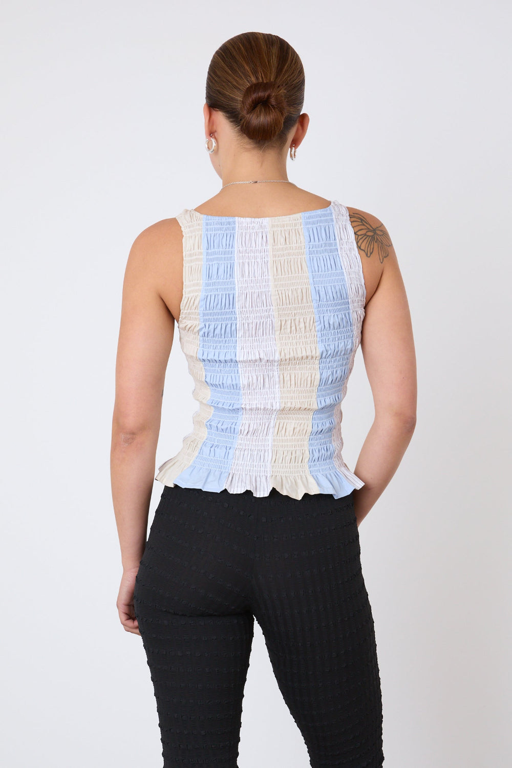 The Deba Stripe Top, Sea Glass