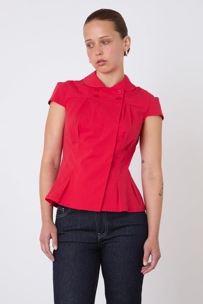 The Missy Blouse, Tomato – Peachy Den