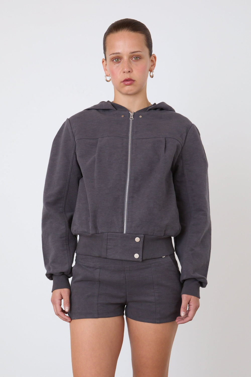 The Edie Bomber Jacket, Graphite