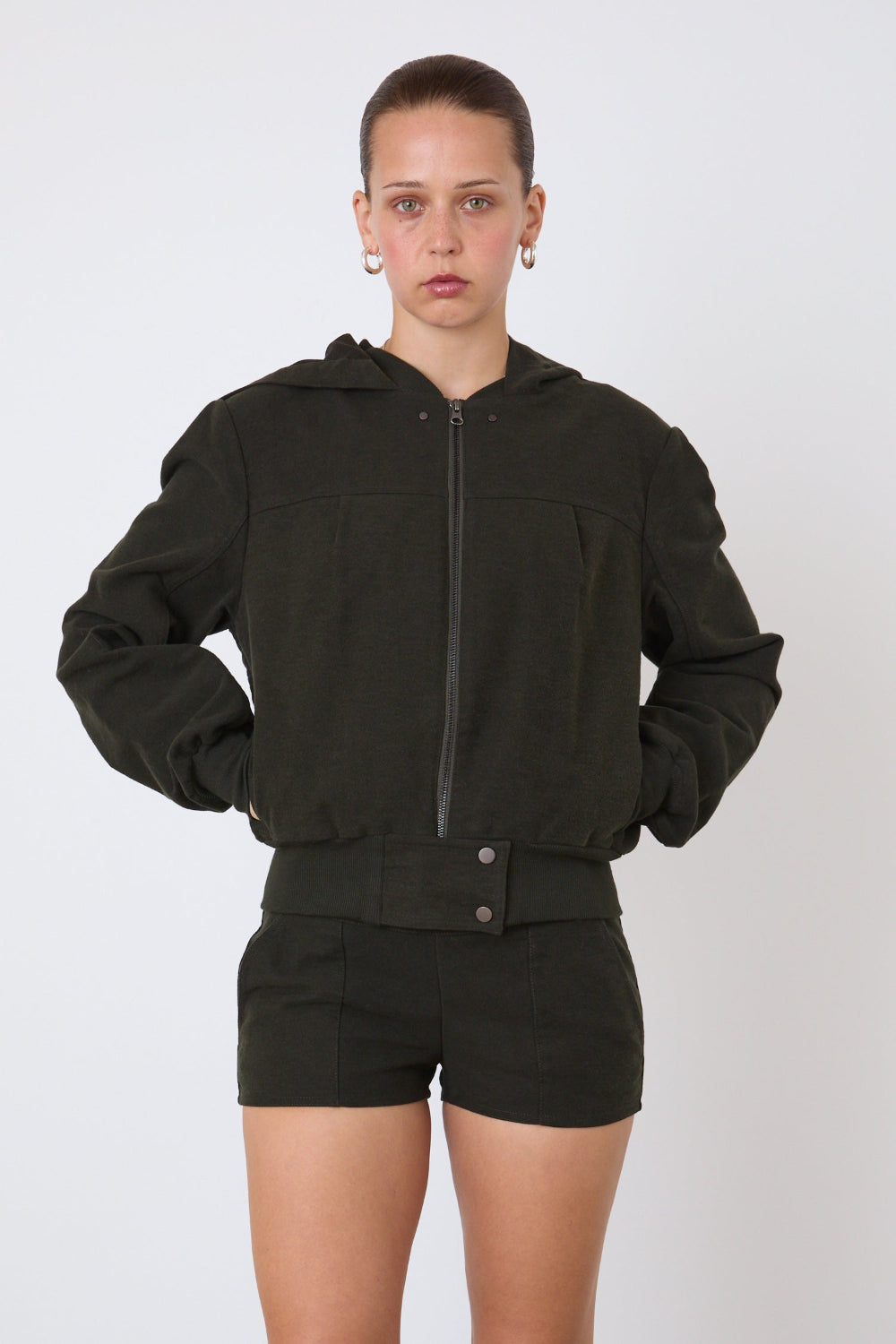 The Edie Bomber Jacket, Olive