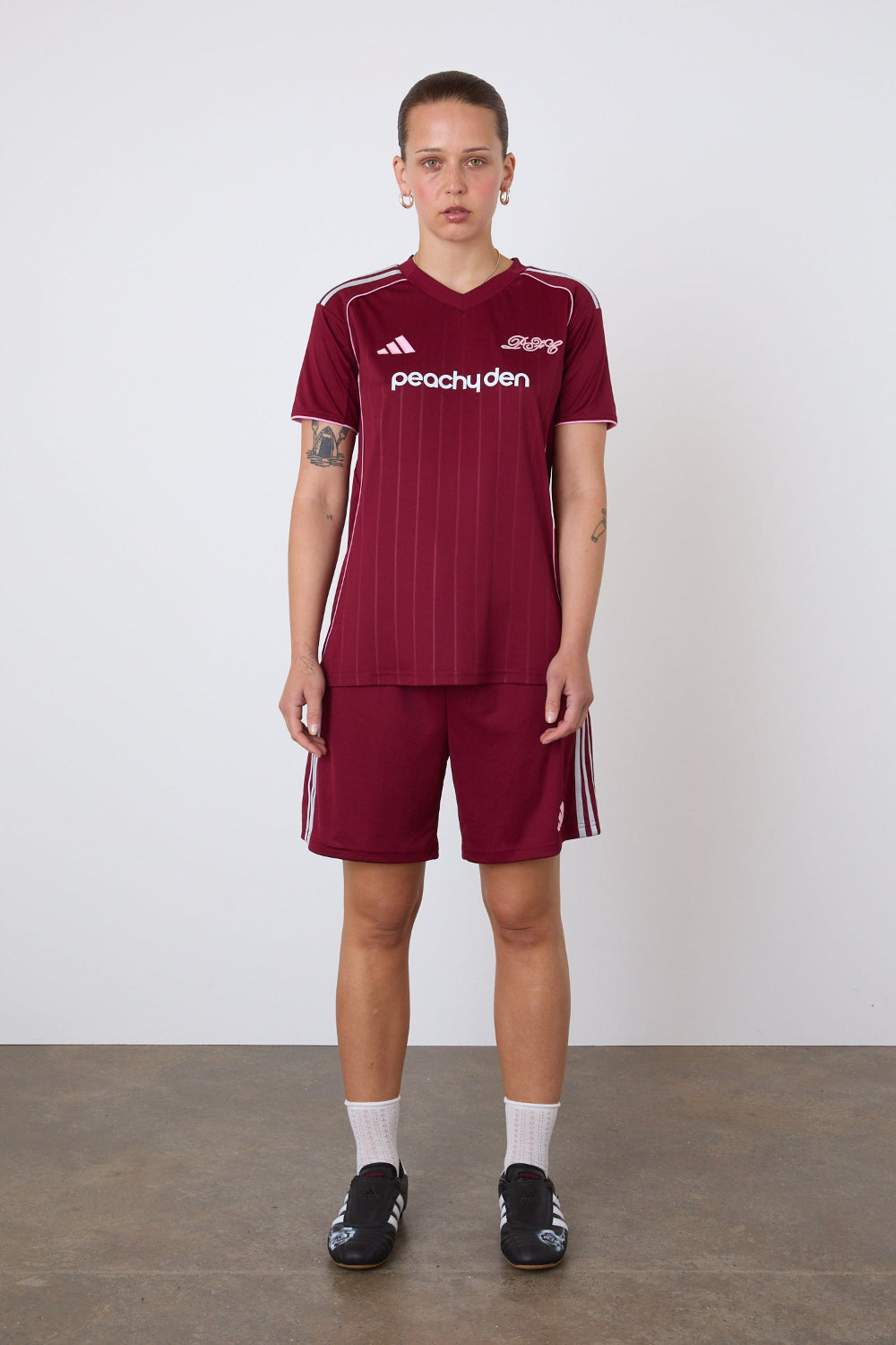 The Peachy FC x Adidas Away Shorts, Burgundy