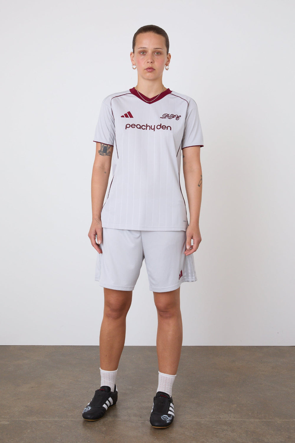 The Peachy FC x Adidas Home Shorts, Silver