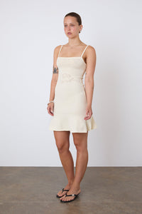 The Marie Knit Mini Dress, Cream