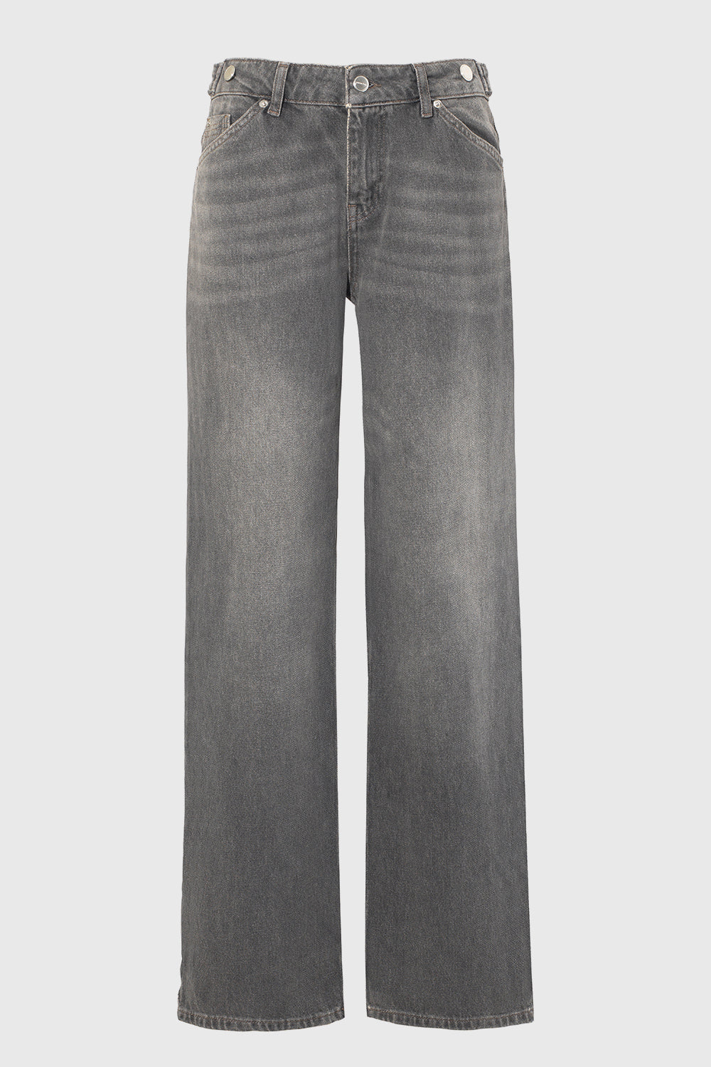 Goldie Relaxed Leg Jeans, Grey Wash