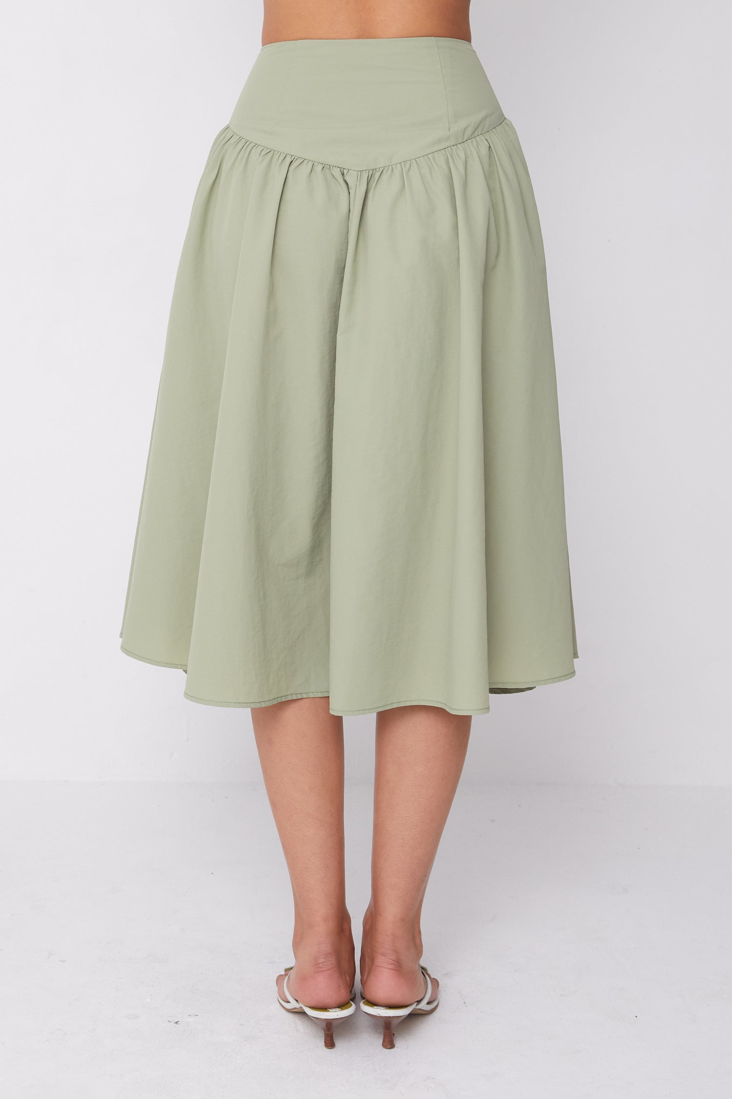 Deba Midi Skirt,  Pistachio