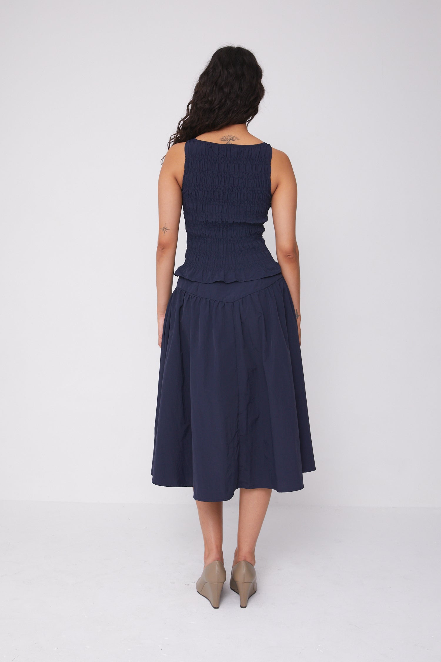 Deba Midi Skirt, Midnight