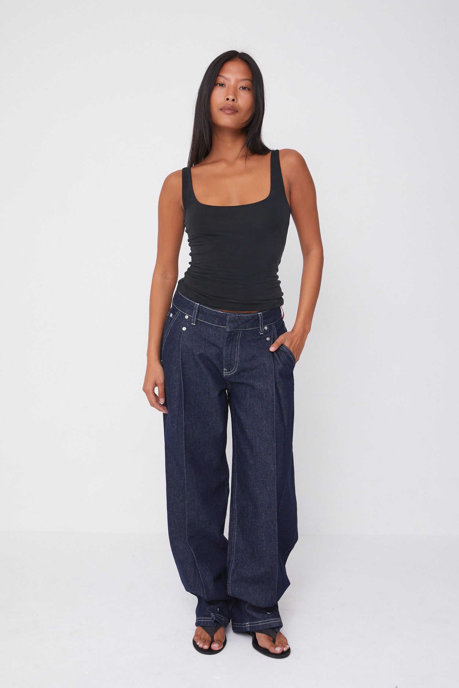 Lita Tailored Jeans, Indigo Rinse