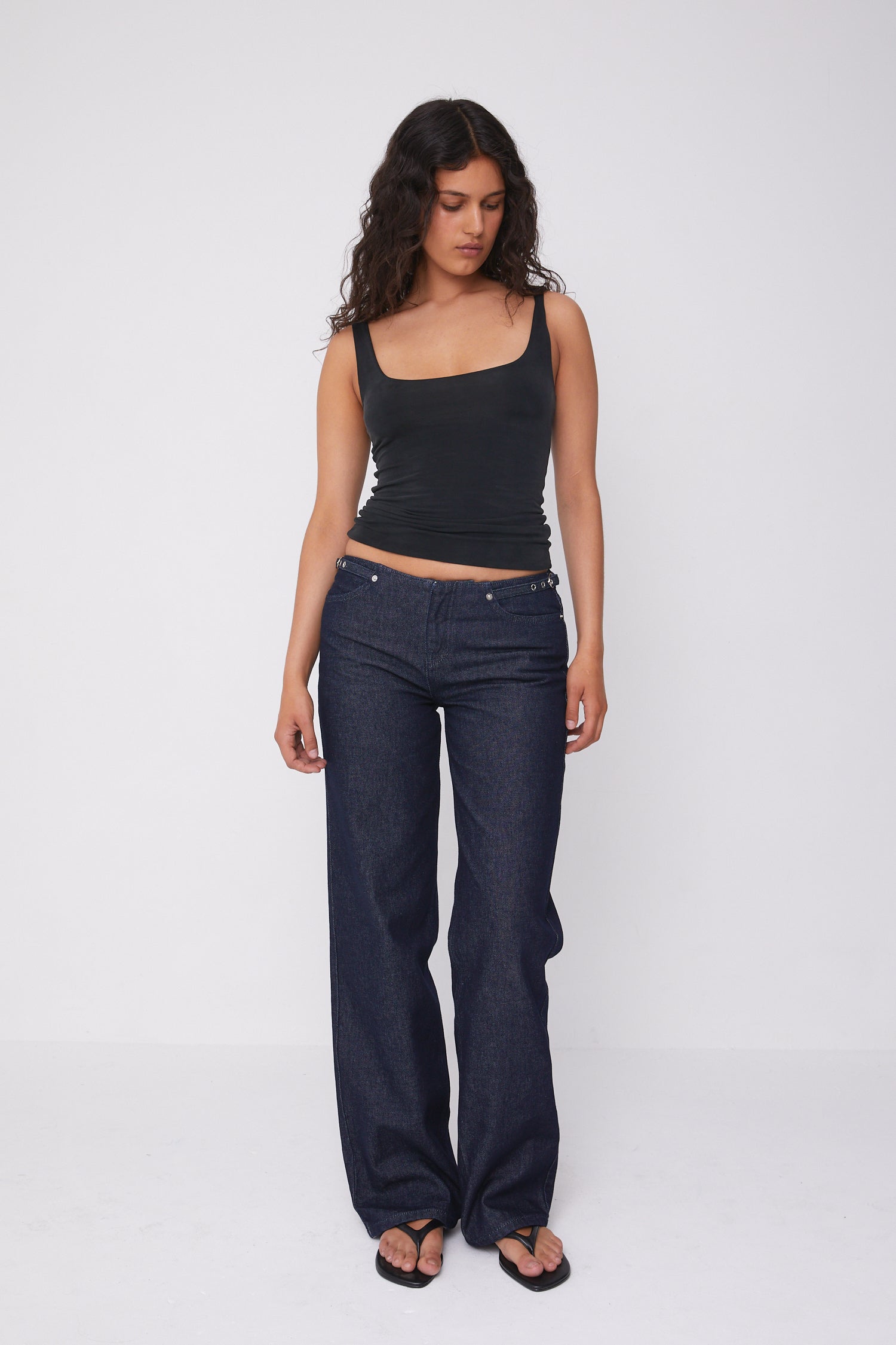 Stevie Low Rise Jeans, Indigo Rinse