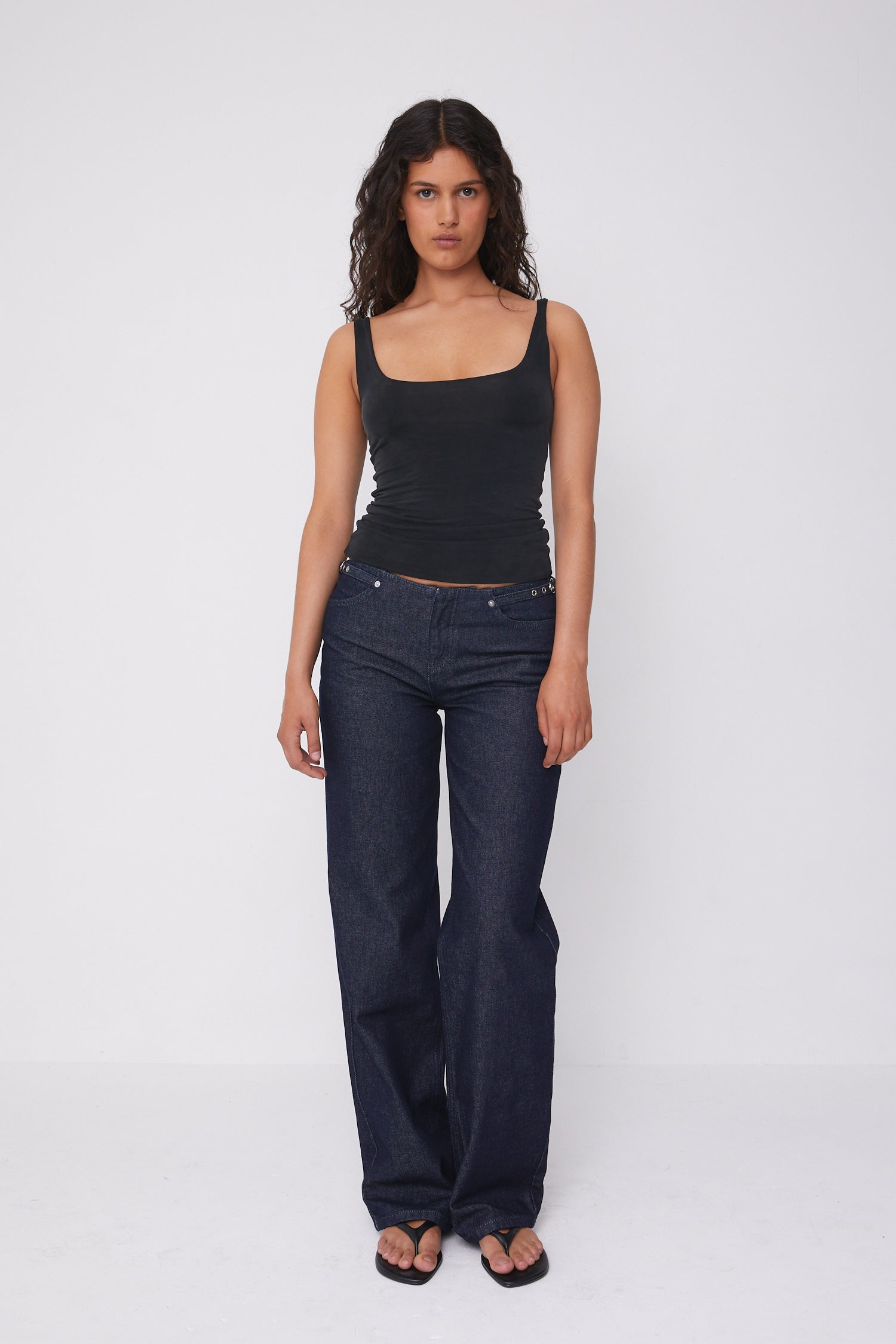 Stevie Low Rise Jeans, Indigo Rinse