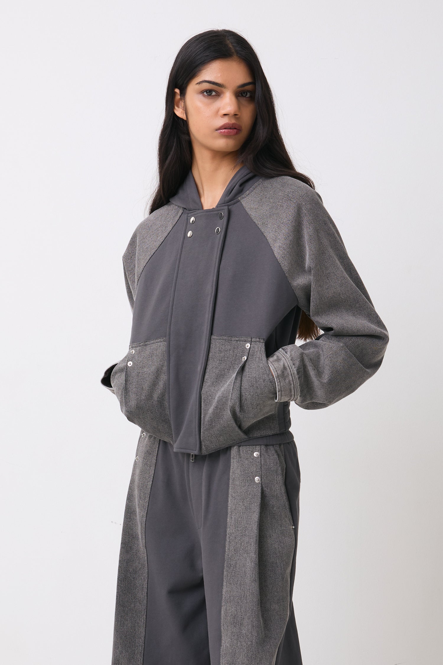 The Mercy Track Trousers, Grey Marl