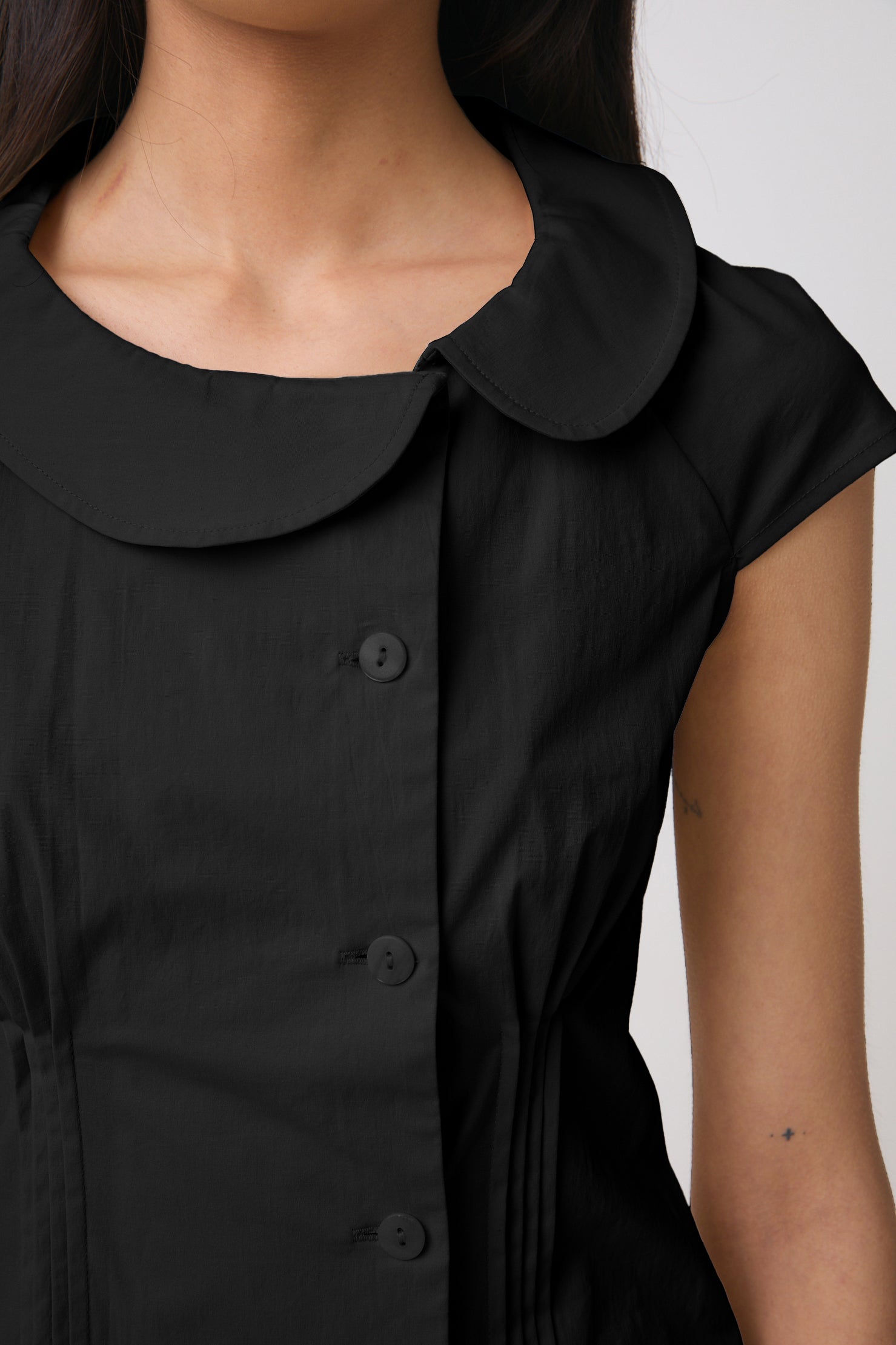 The Missy Asymmetric Blouse, Onyx