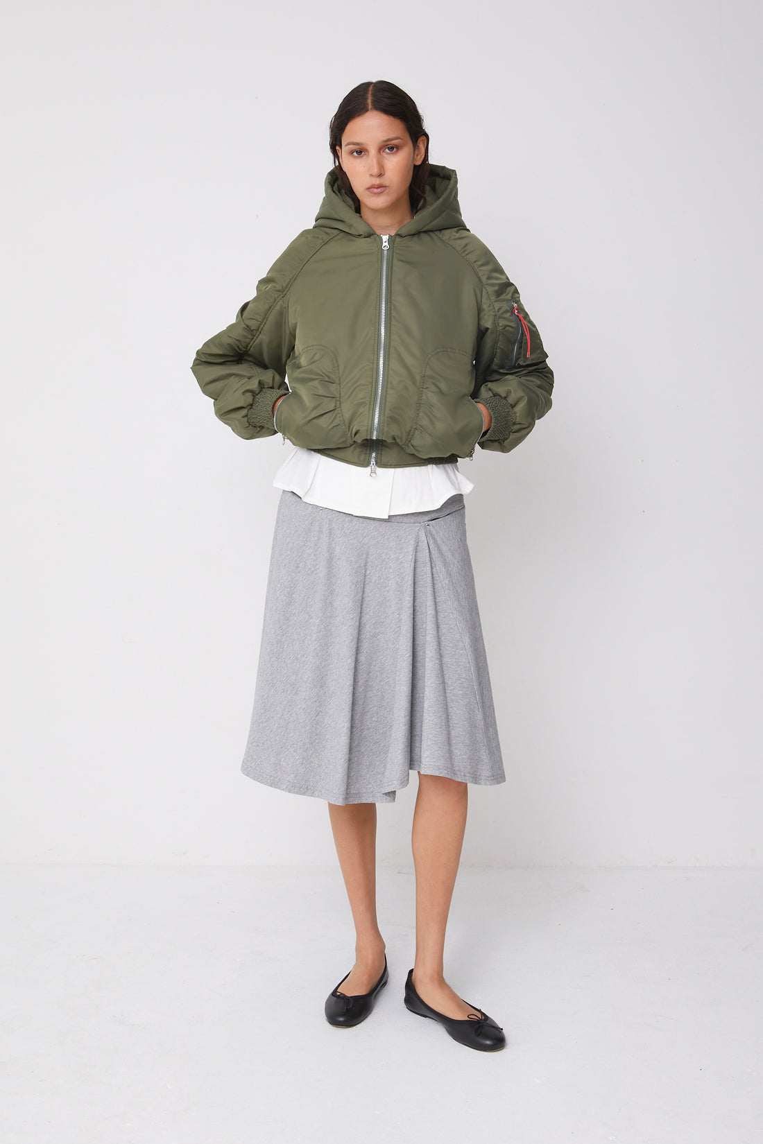 Penny Spring Bomber Jacket, Moss