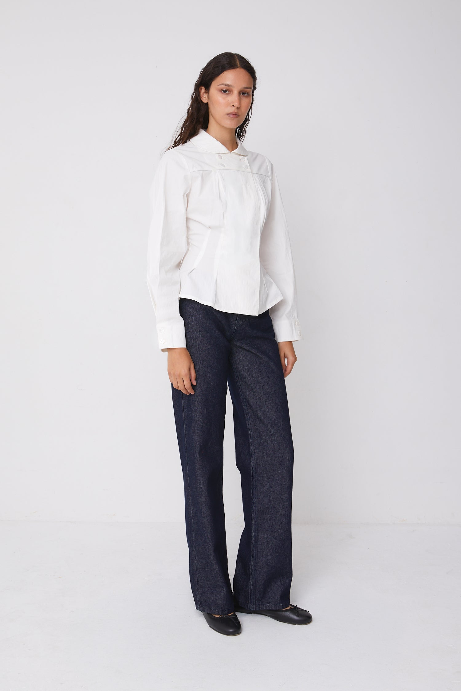 Missy Long Sleeve Blouse, Porcelain