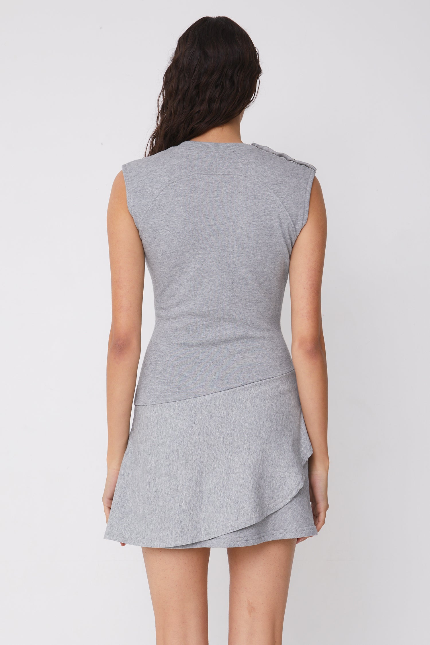 Joni Skort Dress, Grey Marl