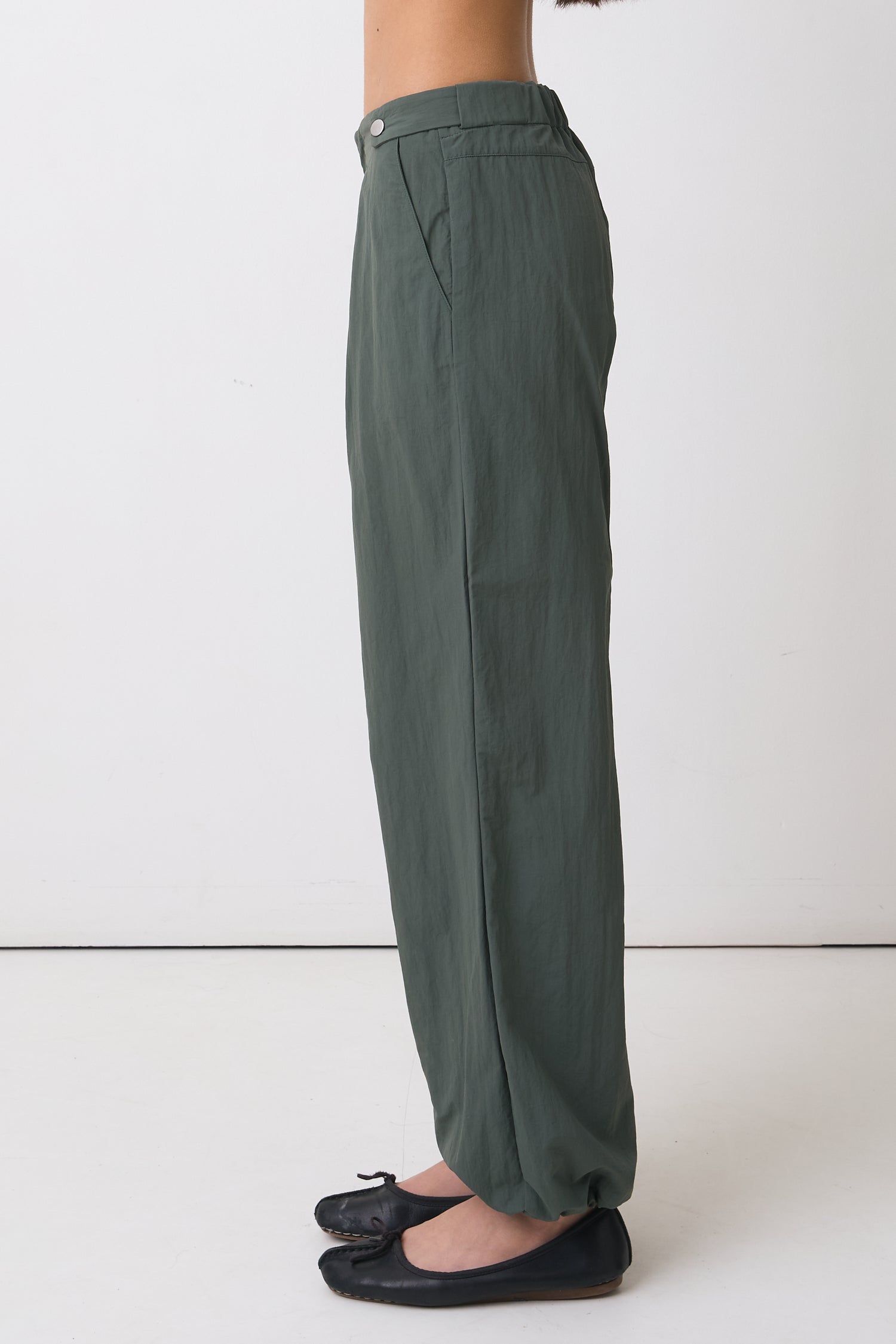 Lola Drawcord Trousers, Slate Green – Peachy Den