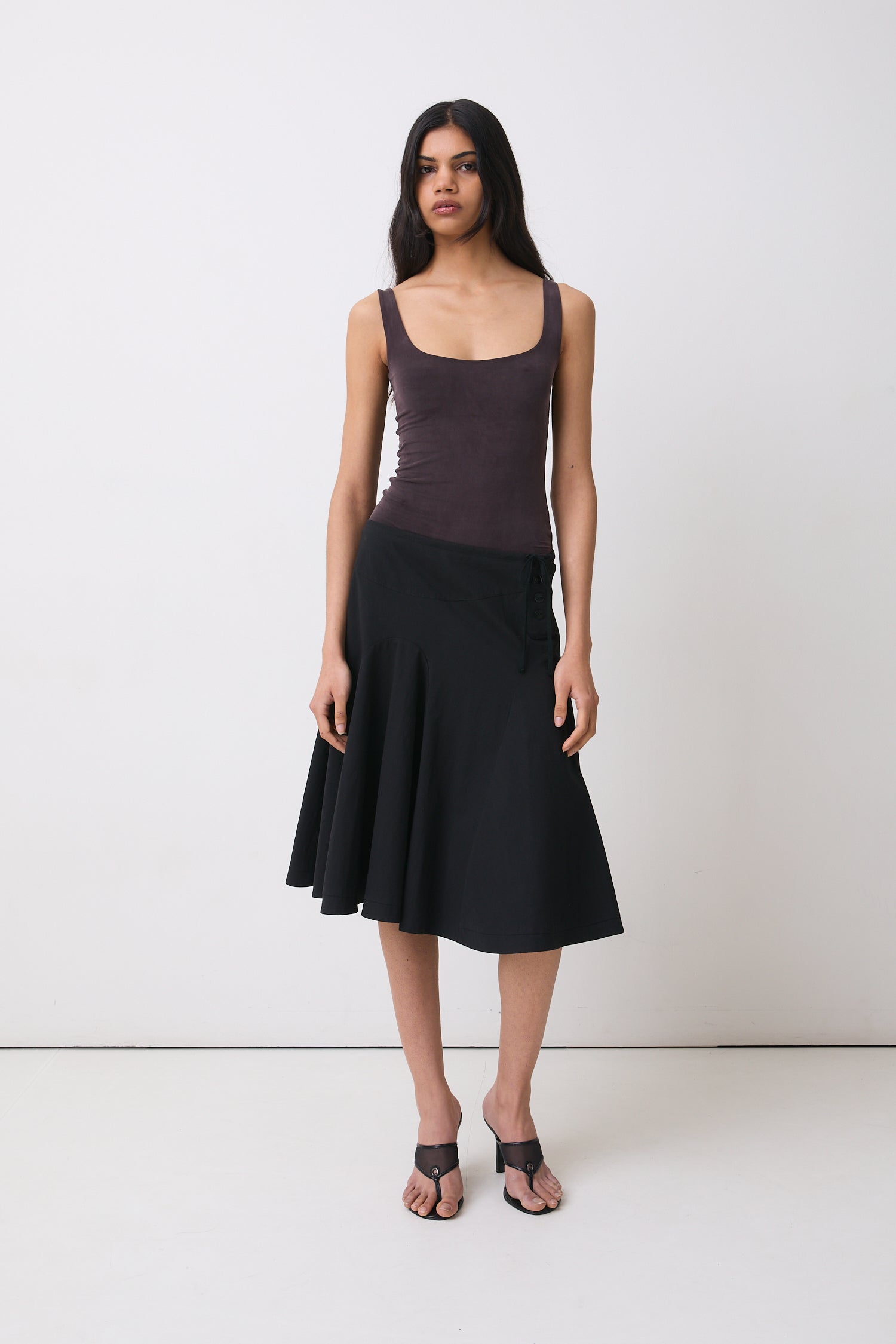 Missy Midi Skirt, Onyx – Peachy Den