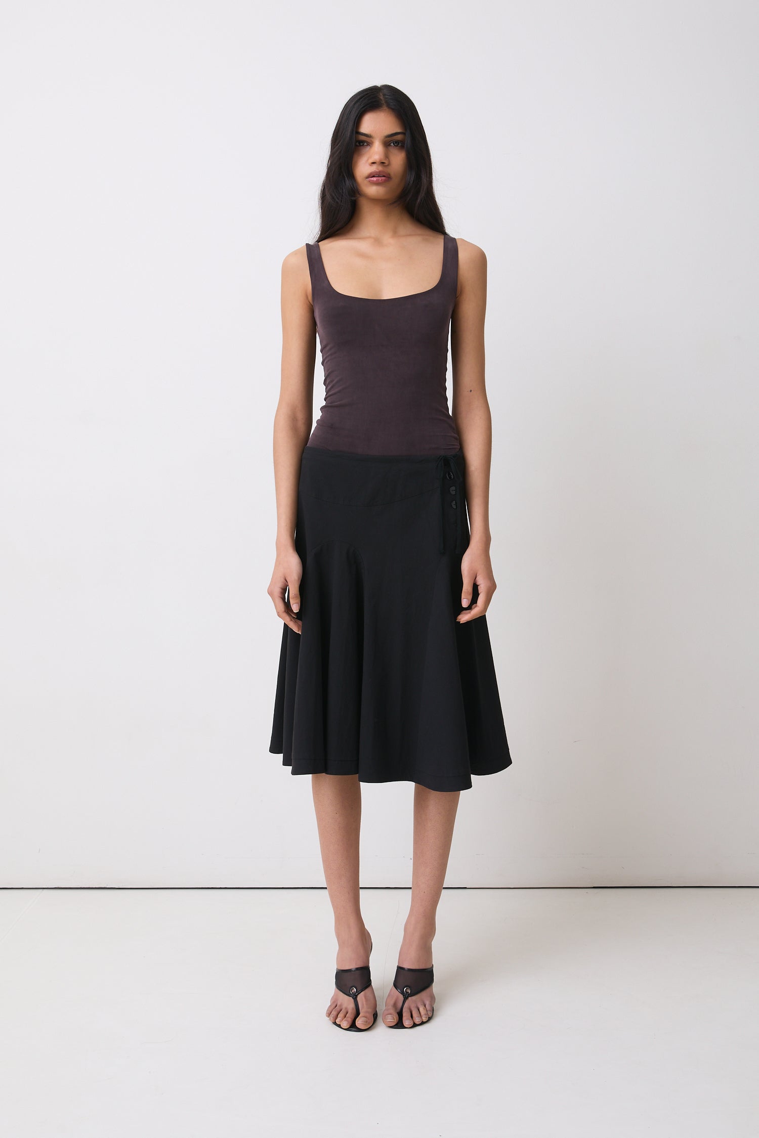 Missy Midi Skirt, Onyx – Peachy Den