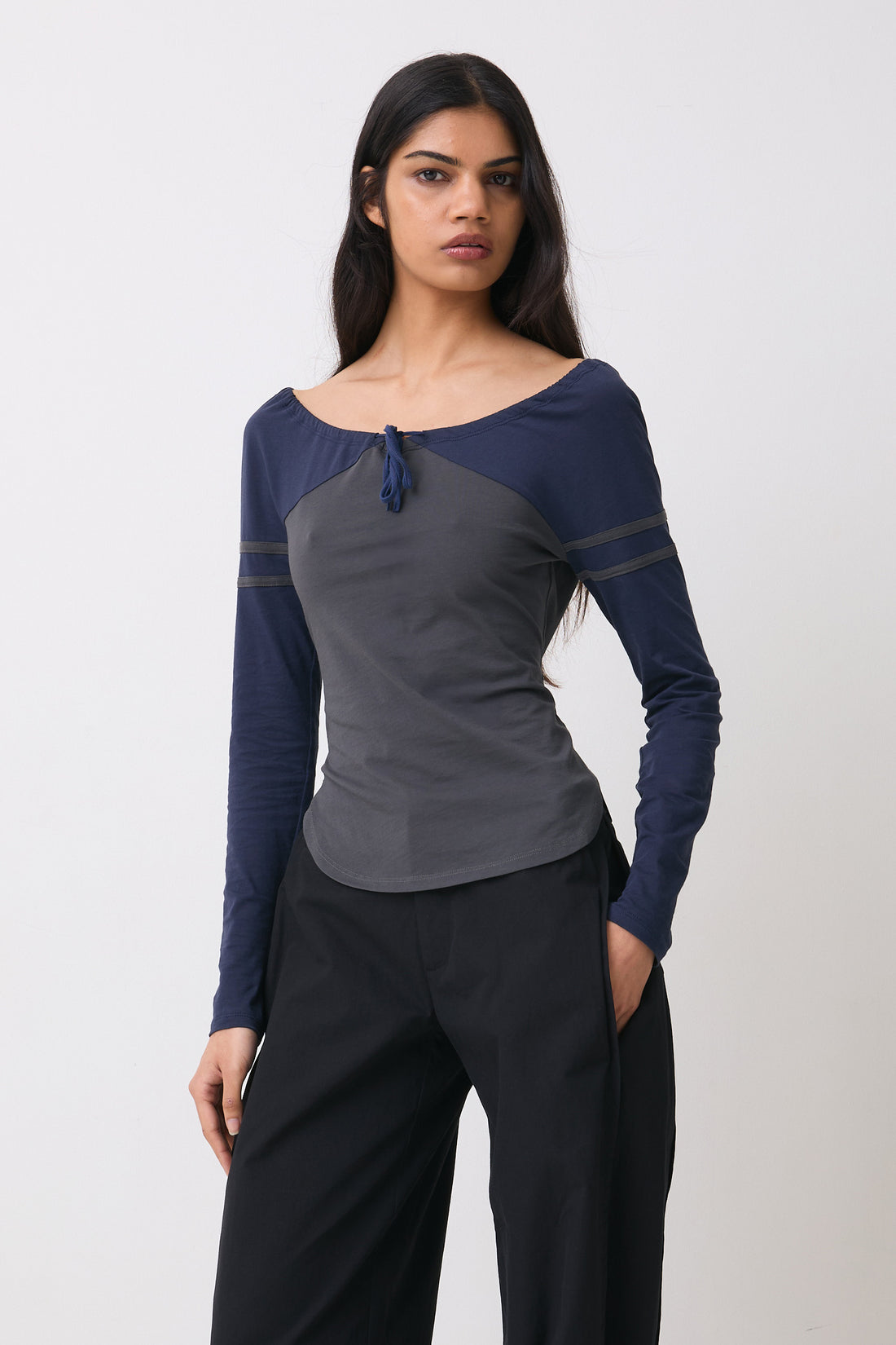 The Bebe Long Sleeve Top, Moonlight