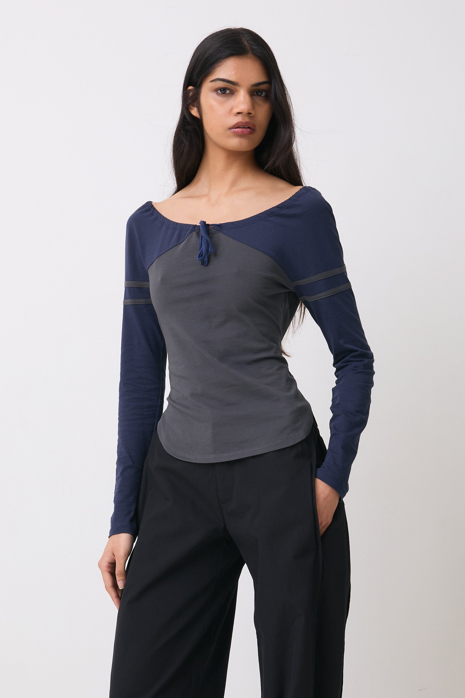 The Bebe Long Sleeve Top, Moonlight