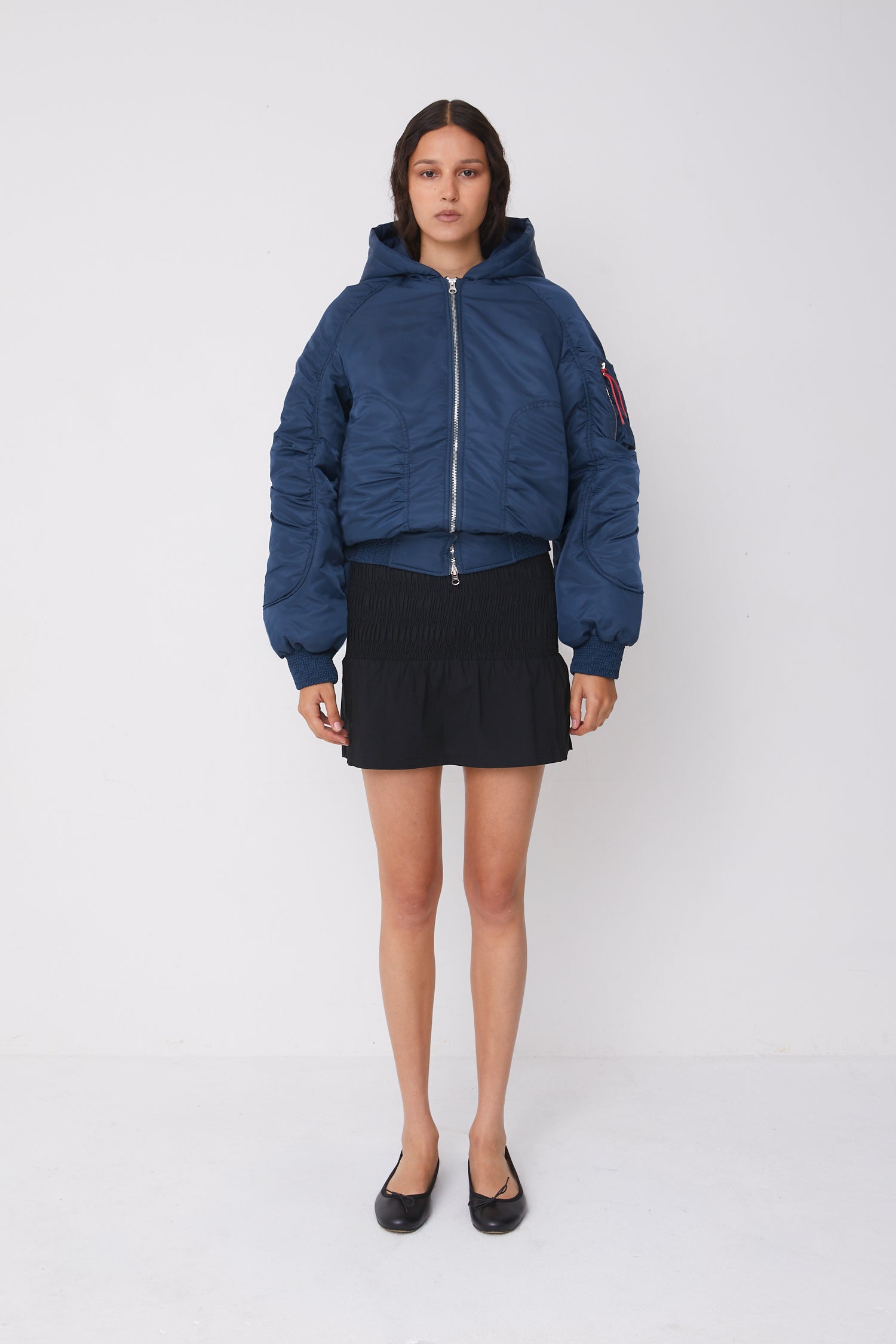 Penny Spring Bomber Jacket, Navy