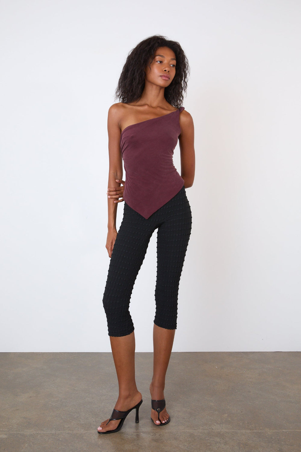 The Amelia One Shoulder Top, Hot Choc