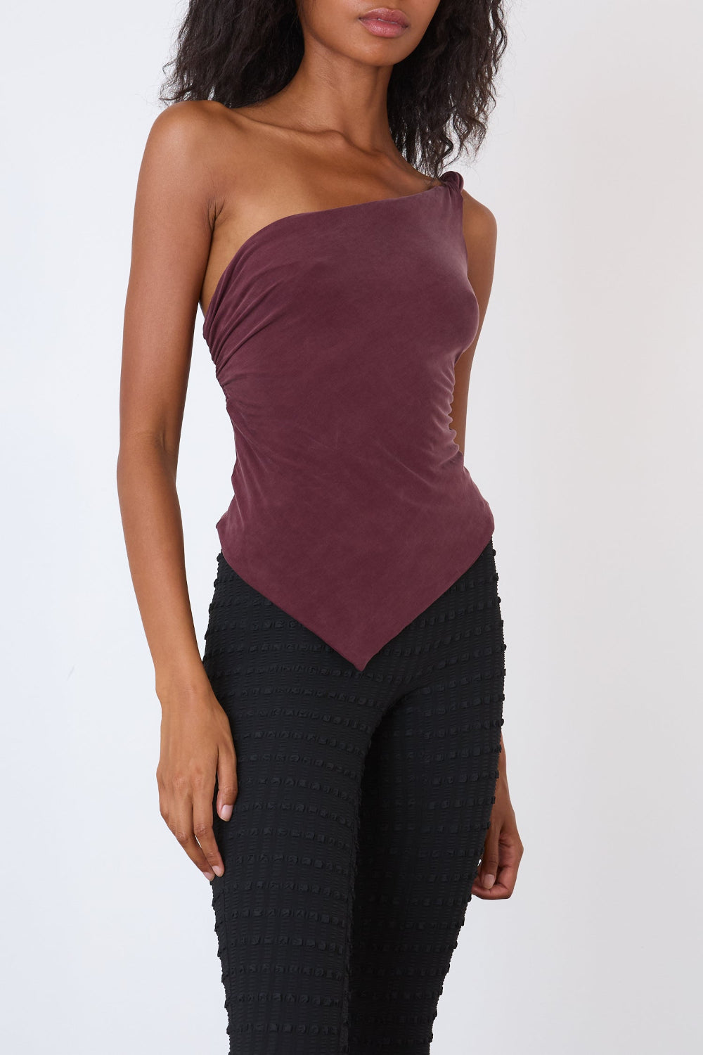 The Amelia One Shoulder Top, Hot Choc