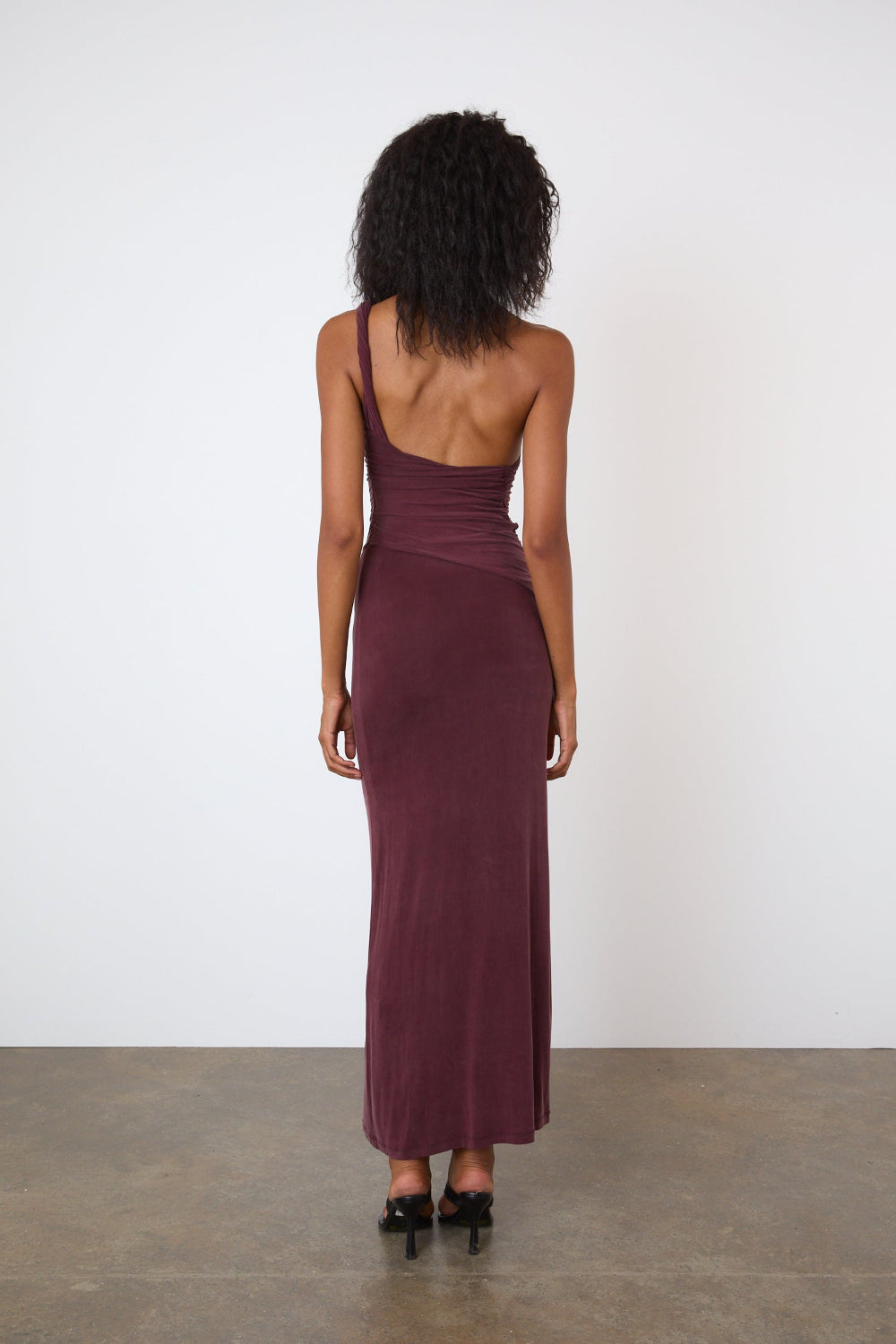 The Amelia One Shoulder Maxi Dress, Hot Choc