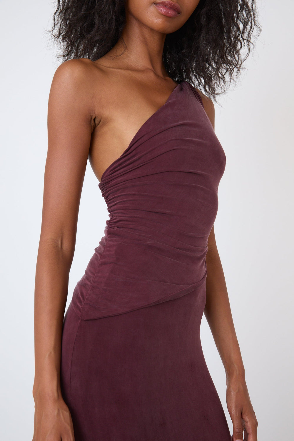 The Amelia One Shoulder Maxi Dress, Hot Choc