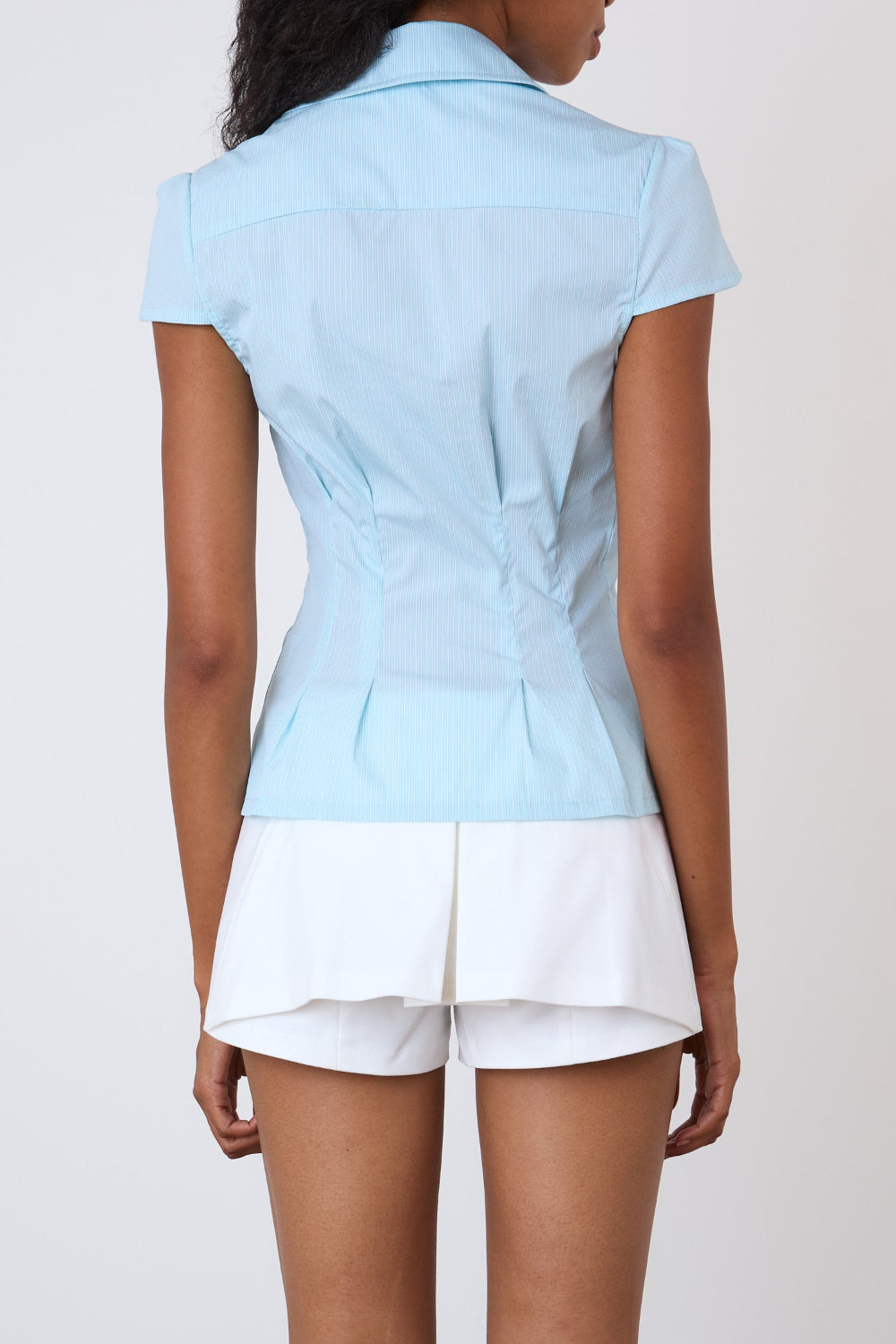 The Missy Pinstripe Blouse, Breeze