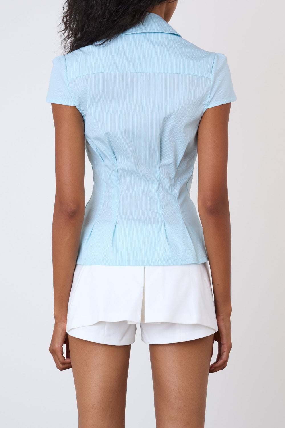 The Missy Pinstripe Blouse, Breeze