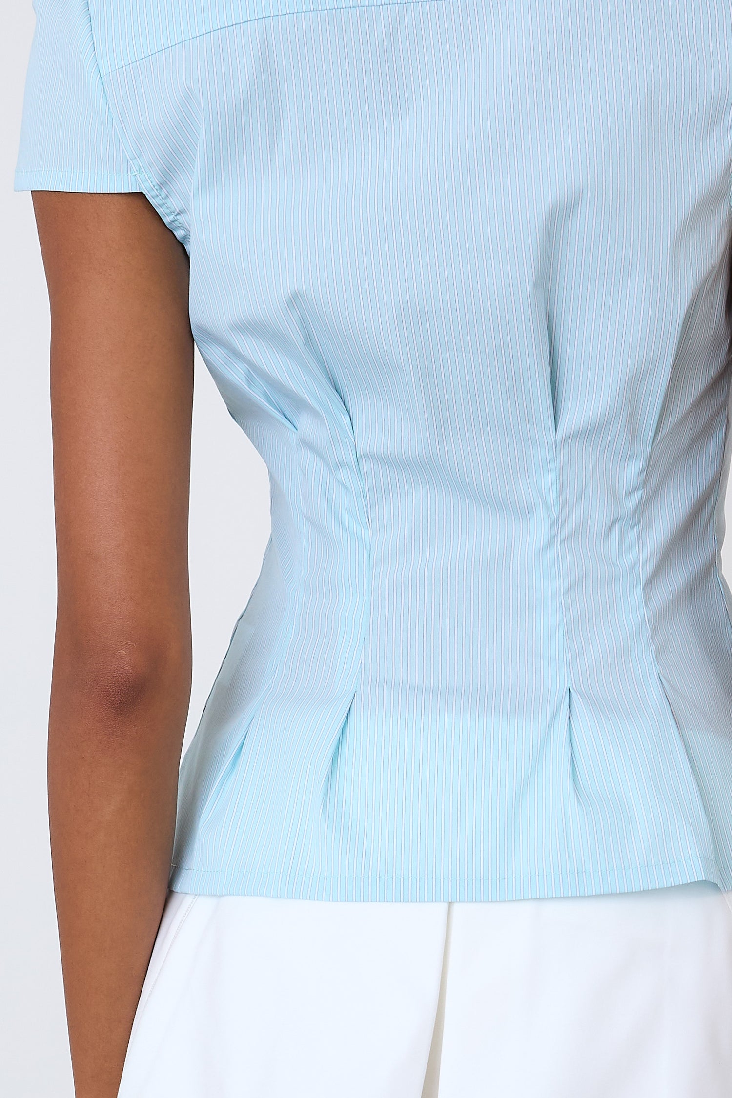 The Missy Pinstripe Blouse, Breeze