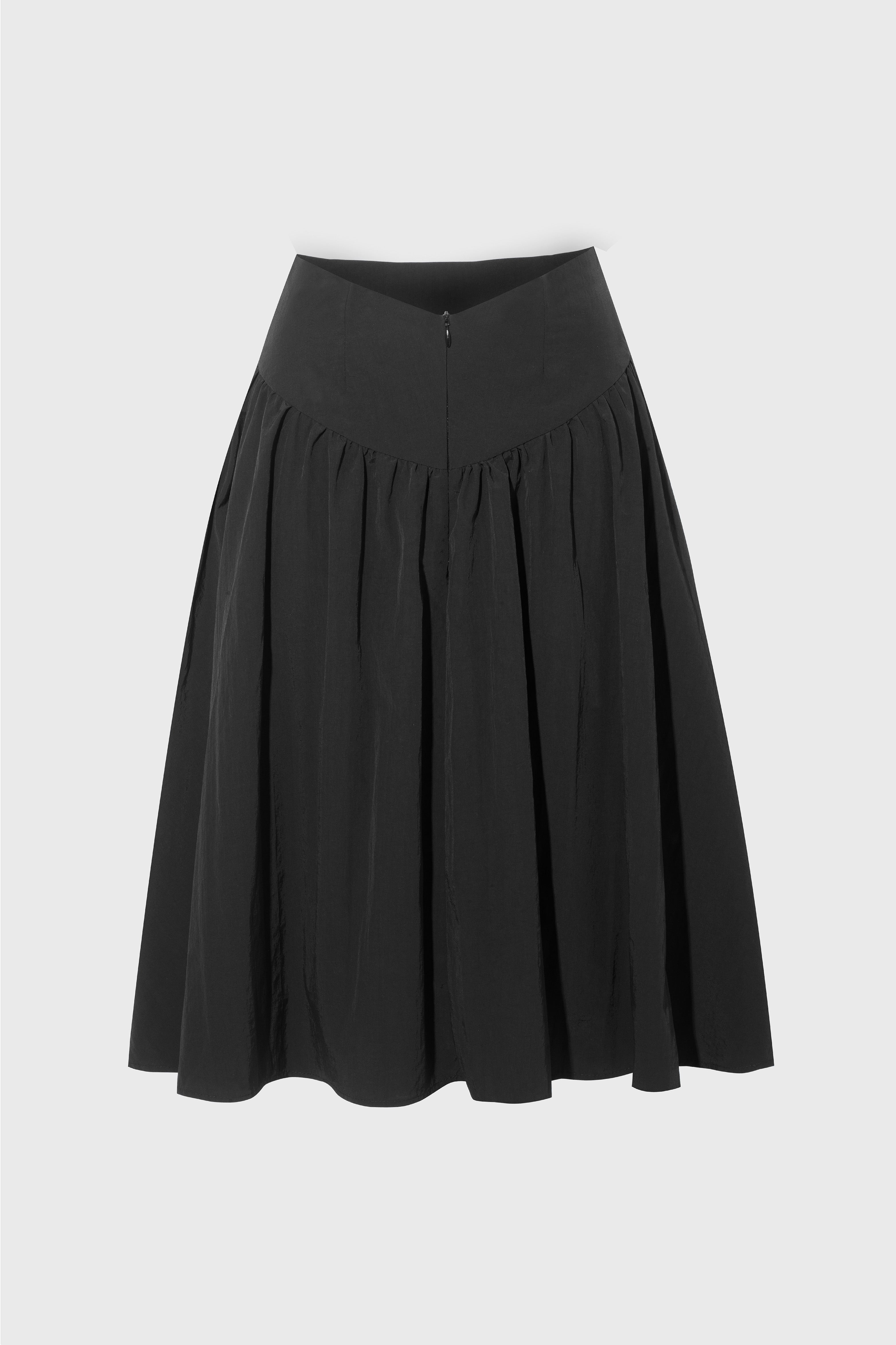 Deba Midi Skirt, Onyx