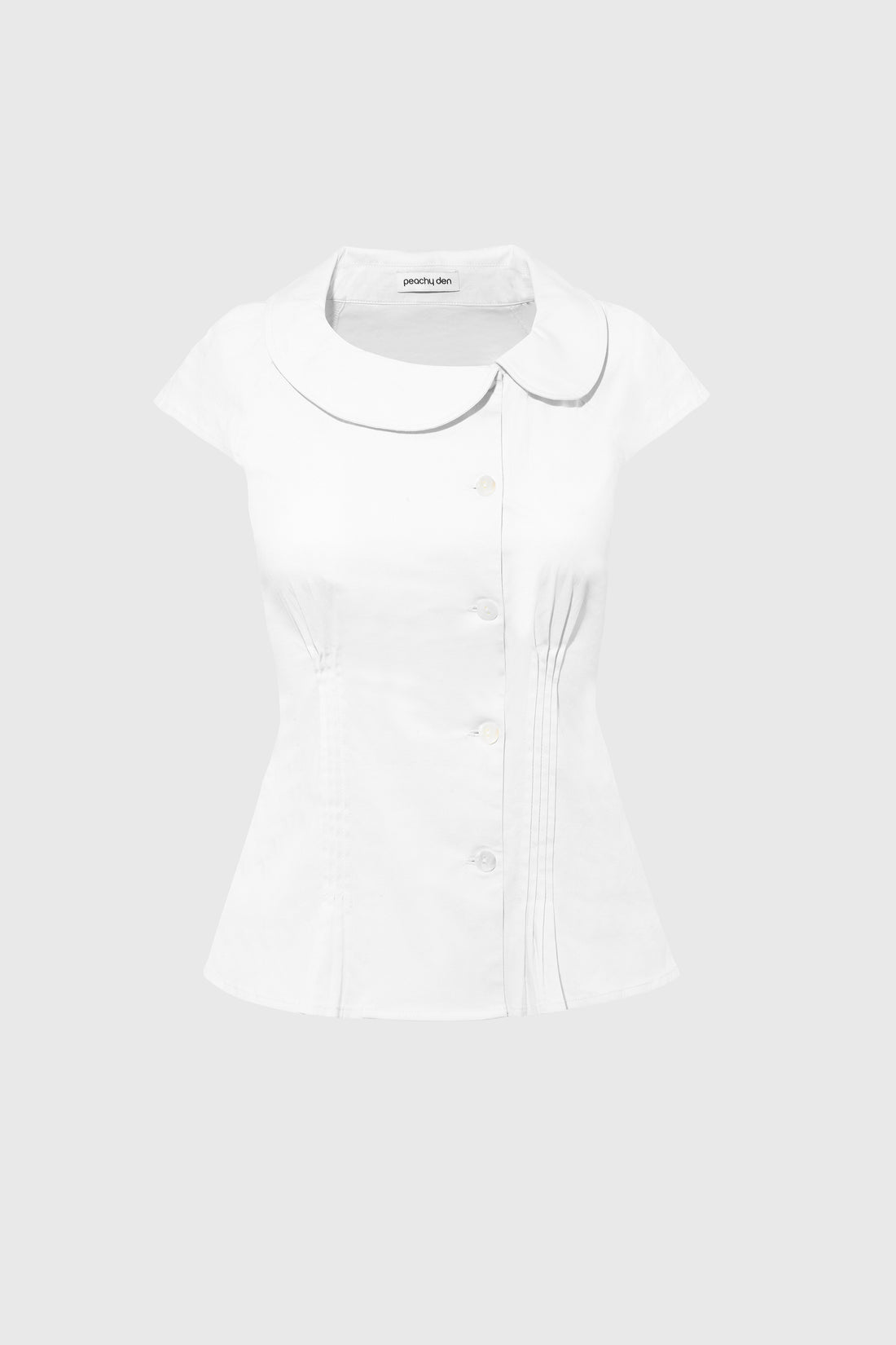 Missy Asymmetric Blouse, Porcelain