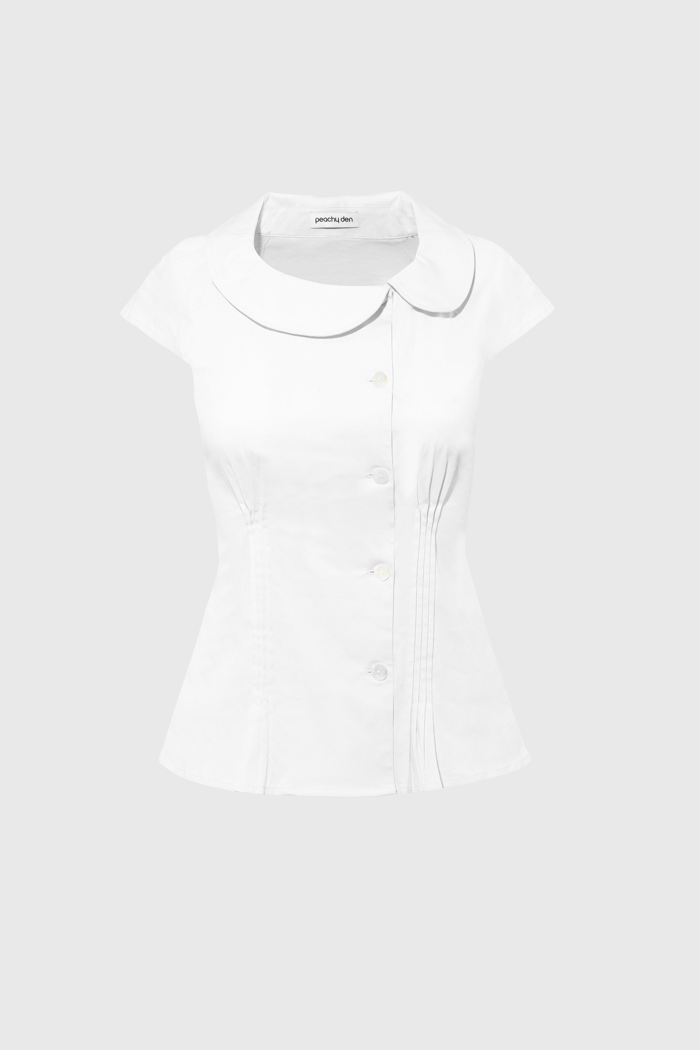 Missy Asymmetric Blouse, Porcelain