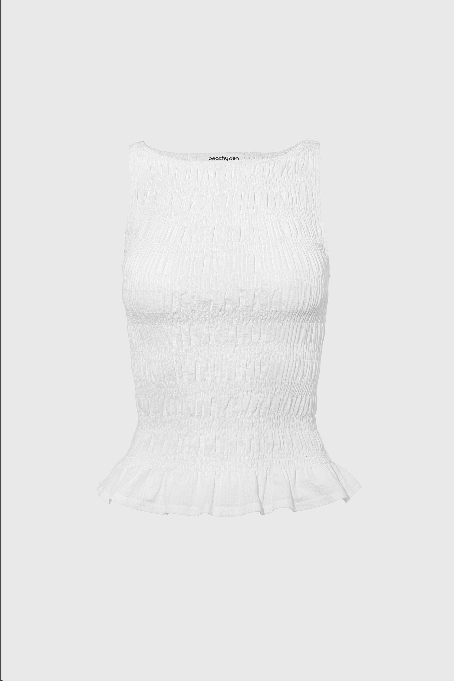 Deba Seersucker Top, Porcelain