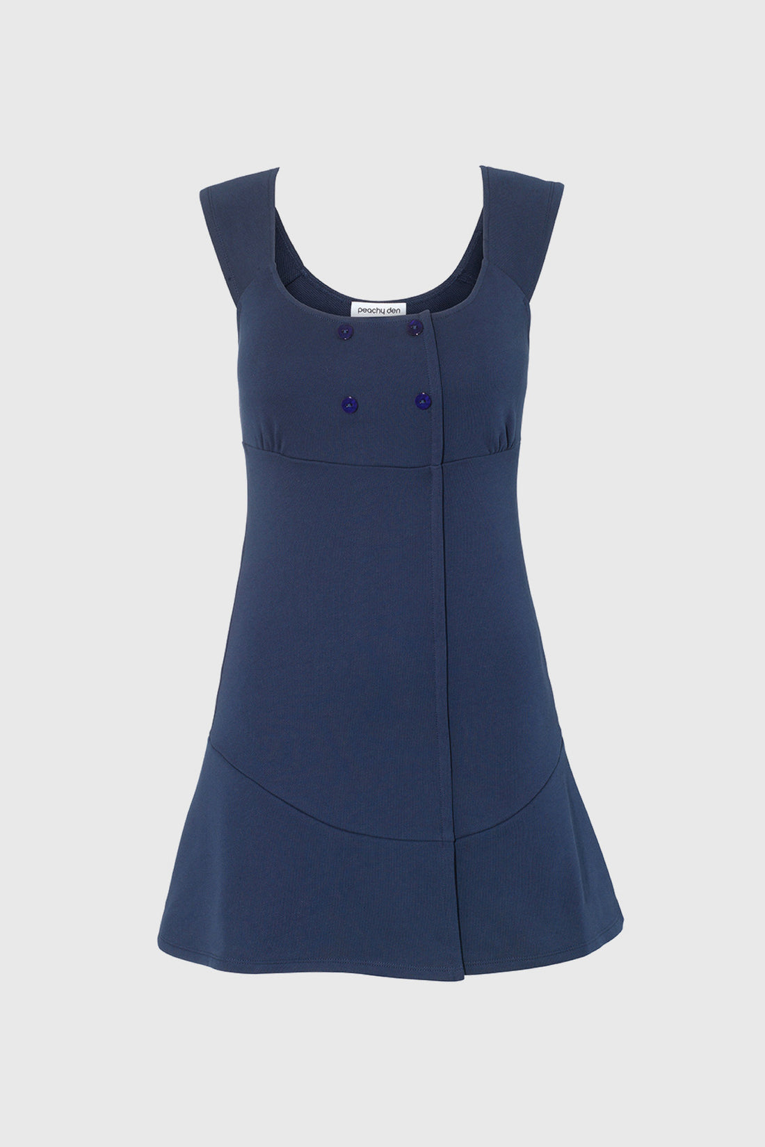 Joni Button Dress, Navy