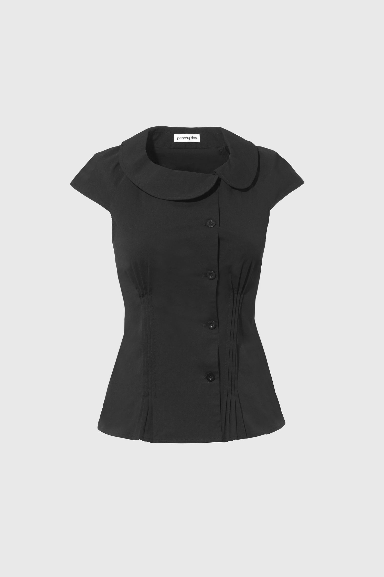 Missy Asymmetric Blouse, Onyx
