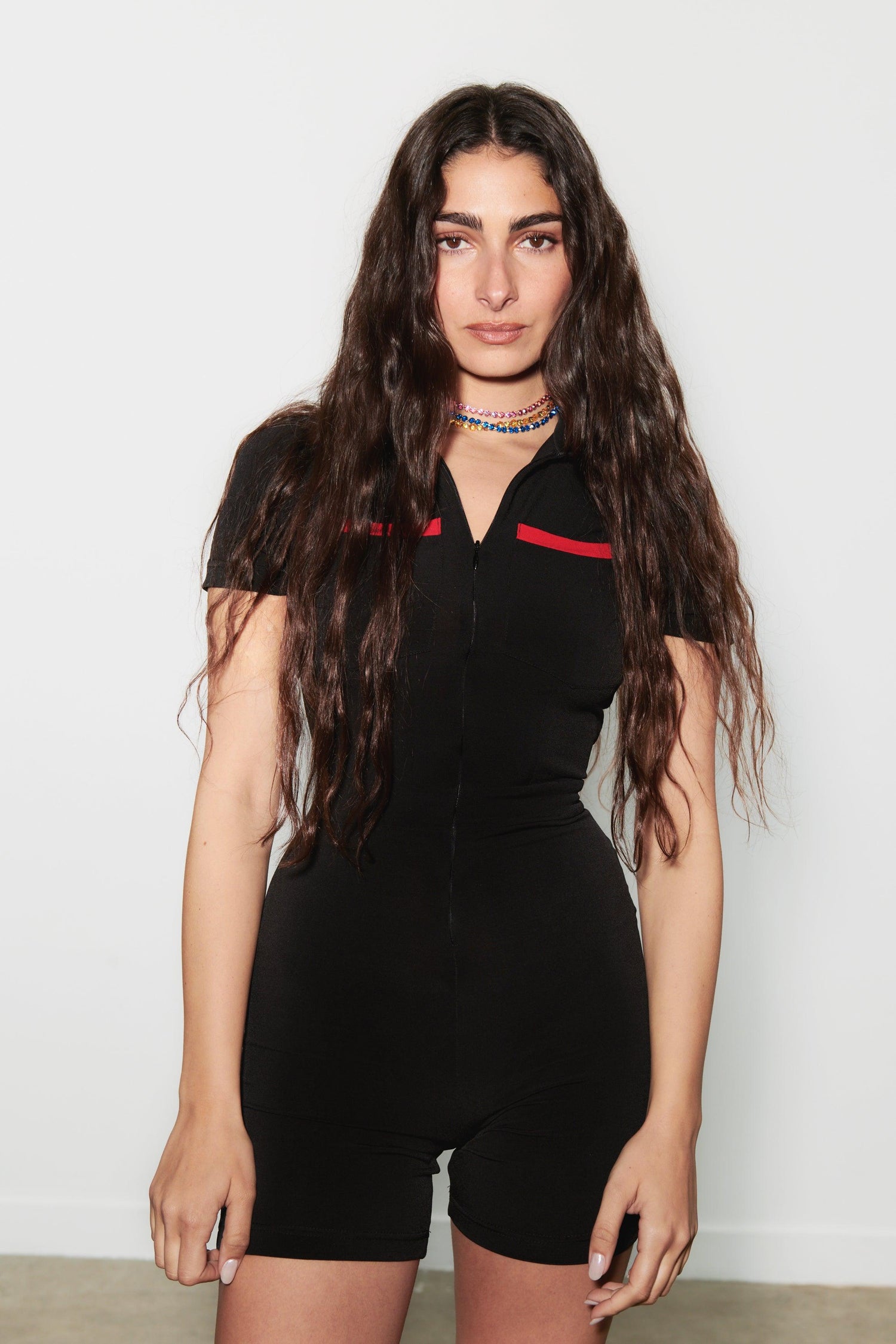 The Kernel Jersey Romper, Black - Peachy Den