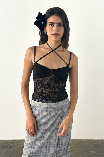 The Mimi Midi Skirt, Net Multi - Peachy Den